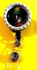 Marvin the Martian 2 Id badge holder retractable alligator clip