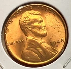 1948-S Lincoln Wheat Cent Penny GEM RD BU From an Original Bank Roll