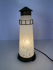 stained glass tiffany style vintage lighthouse lamp