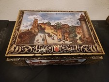 Vintage 1991 E. Otto Schmidt Lebkuchen Honig Embellished Fancy Tin Cookie Box