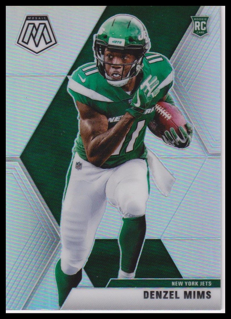 Denzel Mims 2020 Panini Mosaic #225 Prizm Silver RC Rookie