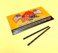 #7 Drill Bit #7 Number Bit .2010 Drill Bit Drill Hog® Lifetime Warranty 2 Pack