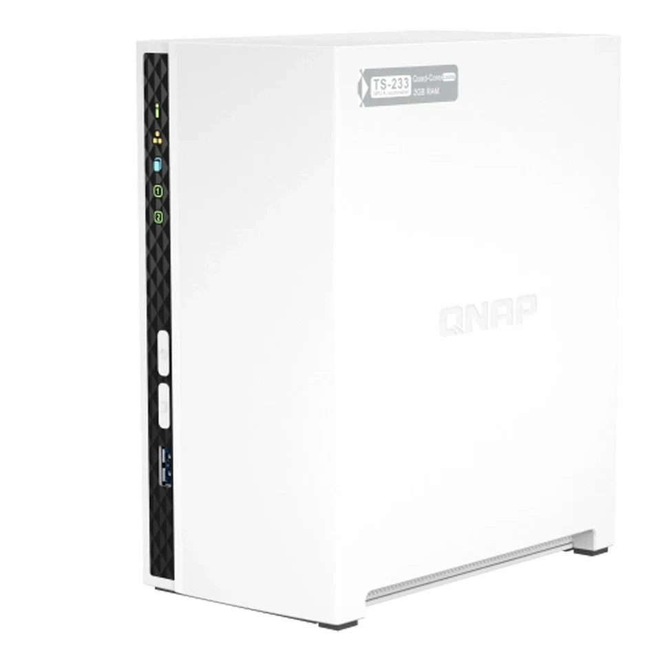 QNAP TS 233 US 2 Bay Affordable Desktop NAS with ARM Cortex A55 Quad core Proces - Image 4 of 4