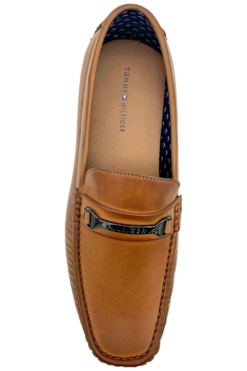 Tommy Hilfiger AXIN Leather Loafers Dark Natural Brown 8M Men\'s Tommy Hilfiger - Brandclub - Tommy Hilfiger Men main image 4