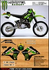 KAWASAKI KDX 200 KDX 220 GRAPHICS  FIT 1995-2005 SUPER NICE TEAM ISSUE KIT