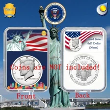 10 X  Coin Slab Graded Display Holder Storage Case 30.6 mm for JFK HALF DOLLAR 