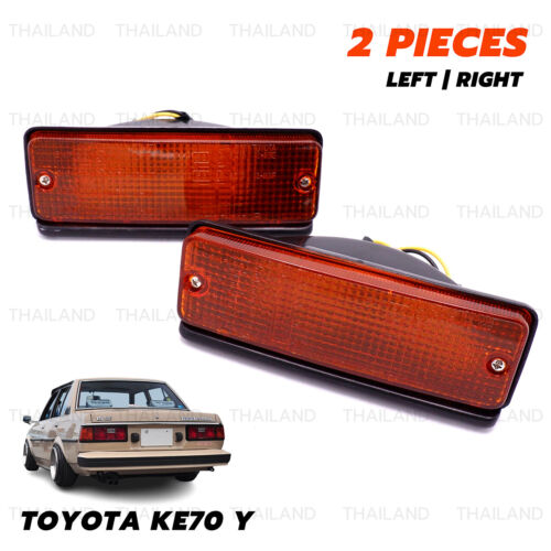 Front Lamp Bumper Turn Signal Light Fits Toyota Corolla KE70 TE72 DX 1979 - '87 - Bild 1 von 10