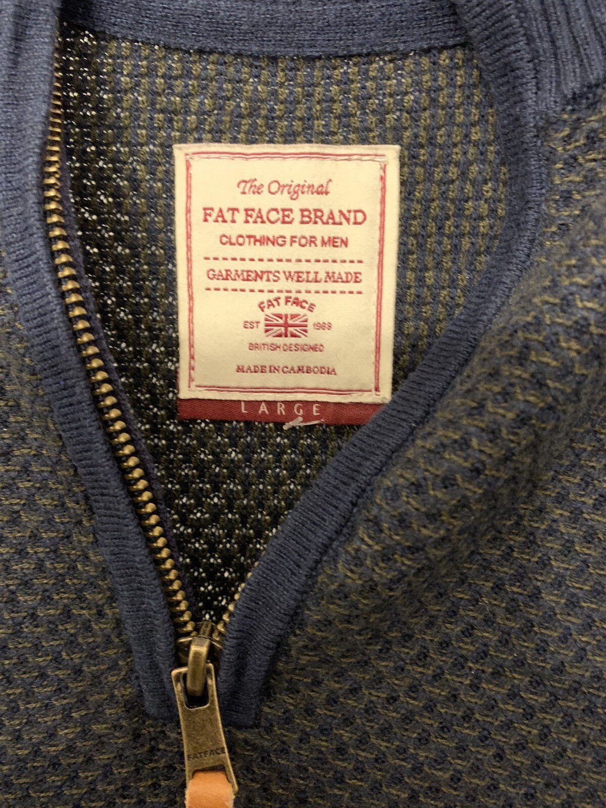 fat face 1/4 zip Jumper Size Large eBay