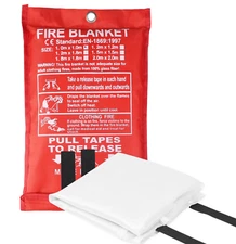 FIRE BLANKET  39''x39'' Large Retardant Fiberglass Blanket Prepared Emergency