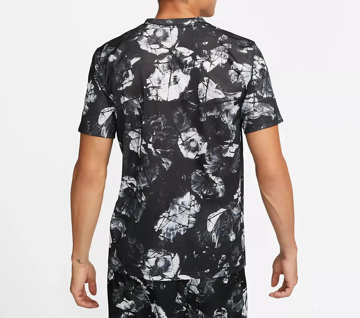 Nike Men's Dri-FIT Black/White Printed Training Tee (DR7545-010