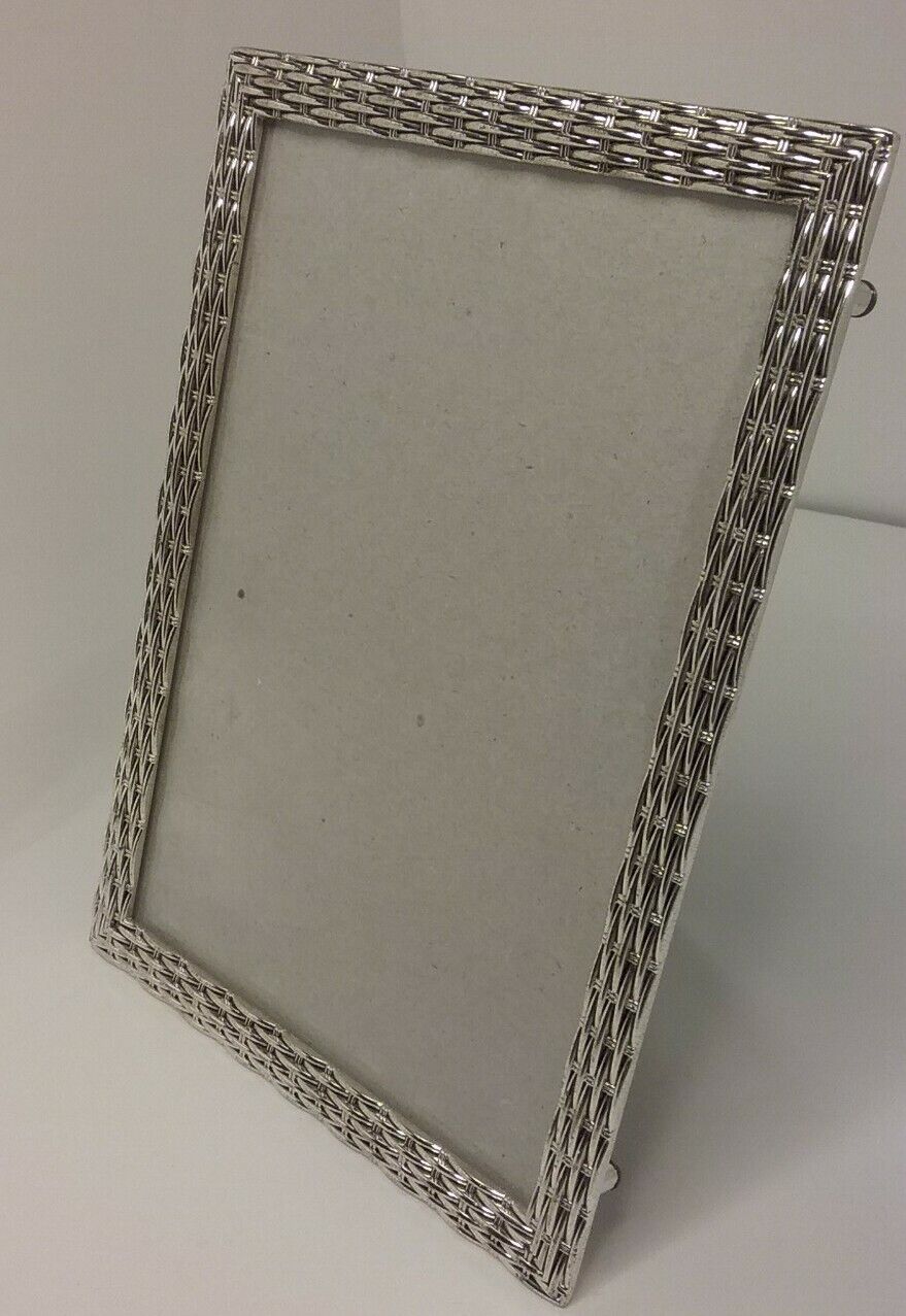 Silver Metal Frame Woven-Look Braided 5