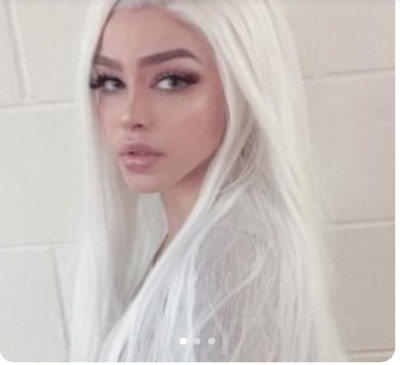 Fashion Long Straight White Wigs Lace Front Wigs Synthetic for Women Daily Party
