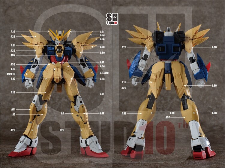 SH STUDIO X GMD 1/100 XXXG-00W0 Wing Gundam Zero EW 