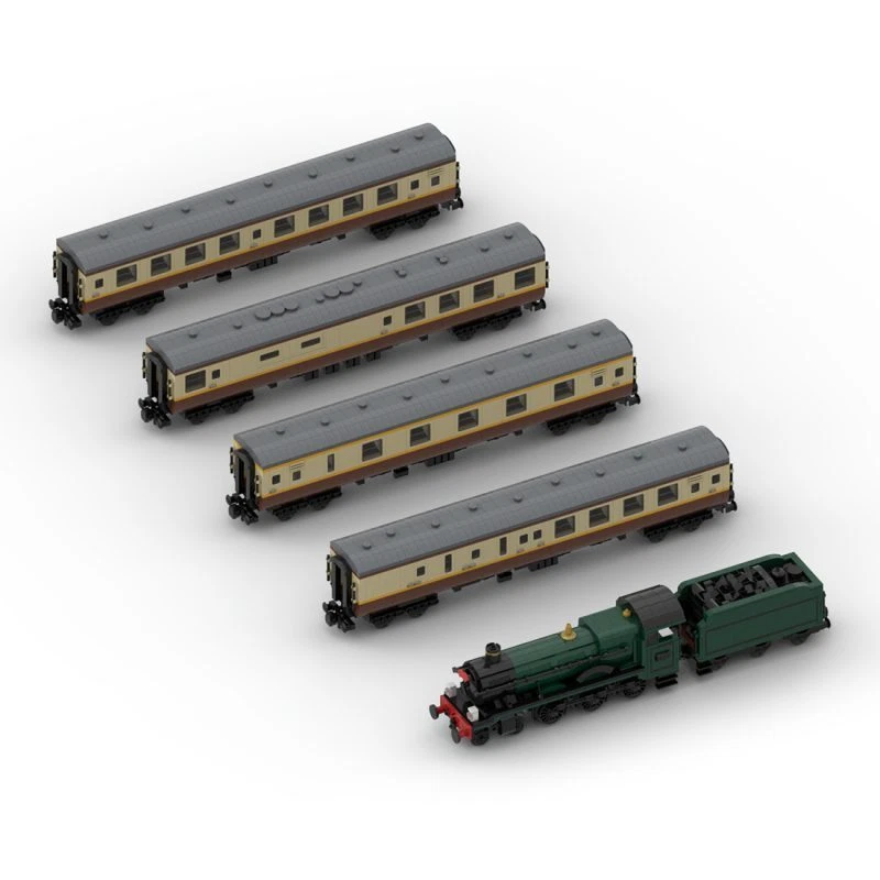 Custom MOC-122525 5-in-1 Train Set with a Locomotive and 4 Wagons 5997 Parts - Image 2 of 4