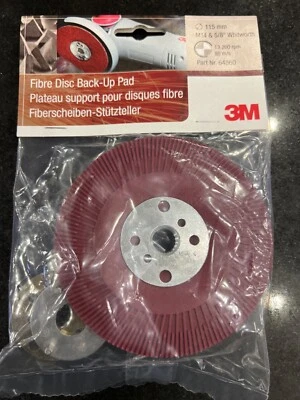 3M 5/8" Whitworth M14 115mm Fibre Disc Back-up Pad 64860
