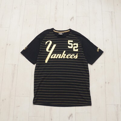 Majestic New York Yankees Tシャツ New York Yankees MAJESTIC T-Shirt Black Gold Striped MLB Baseball