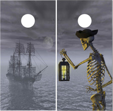 Pirate Ship Cornhole Wrap Bag Toss Skin Decal Sticker Wraps