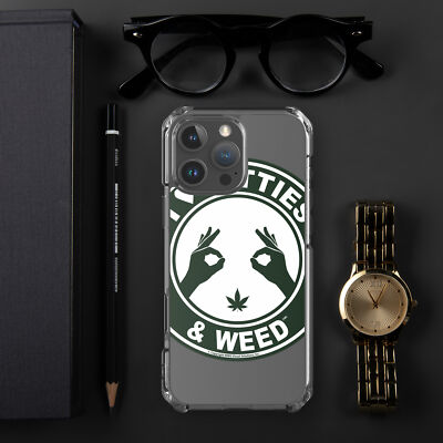 I Love Titties Tatas and Weed Clear Case for iPhone 