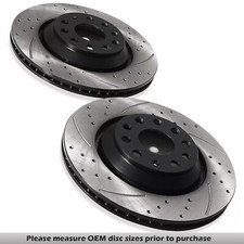 REAR DRILLED GROOVED 310MM BRAKE DISCS FOR AUDI TT 2.0 TTS TDI TFSI QUATTRO 14+