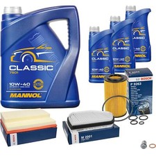 BOSCH Inspektionspaket 8L MANNOL Classic 10W-40 f&uuml;r Mercedes CLK C208 320