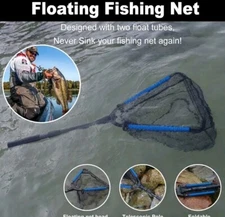 PLUSINNO Fishing Net Fish Landing Net, Foldable Collapsible Telescopic Pole Safe