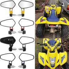Motorcycle 7/8'' Bar End Side Mirrors Rearview For Suzuki Quadsport Z400 LTZ400