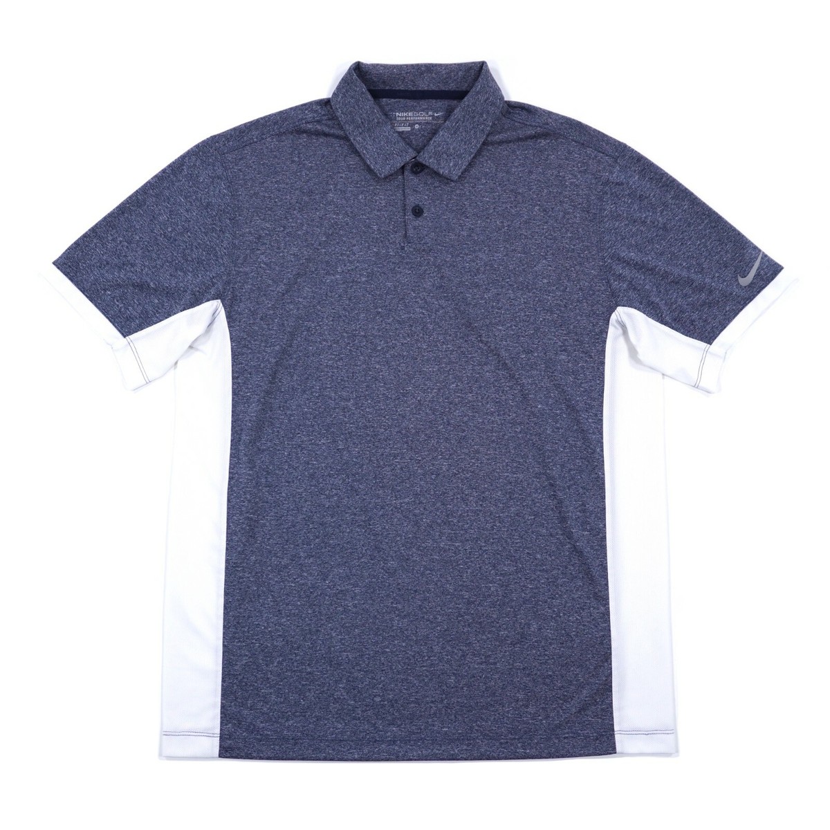Nike Tour Performance Mens Medium Cobalt 2 Tone Short Sleeve Polo
