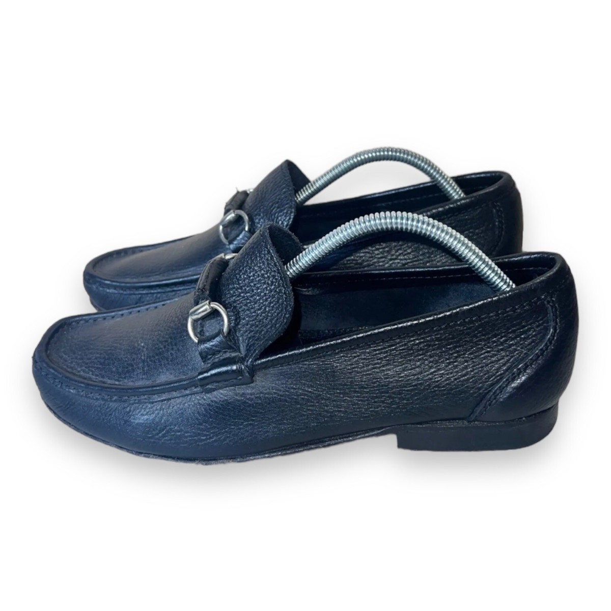 Sandrino by Sandro Moscoloni Black Leather Horse Bit Style Loafers