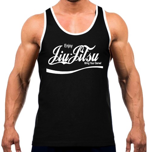 Men's Enjoy Jiu Jitsu Black Tank Top WT Muscle Tee Beast Gym MMA Fighter Shirt - Bild 1 von 2