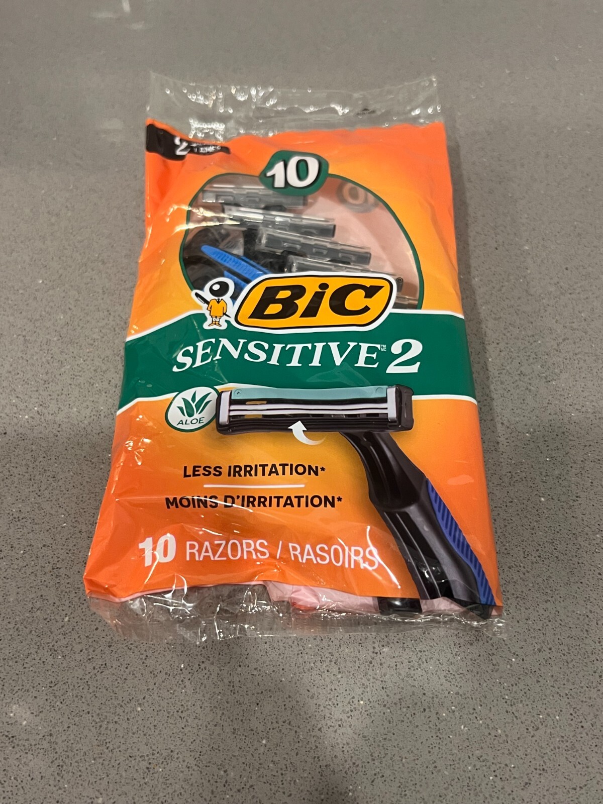BIC Sensitive 2 Disposable Razors for Men, 2 Blades for Sens