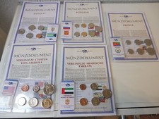 5 Münzsätze__Circulation Coins: USA, Russia, Bahamas, Eritrea, v. A.Emirates