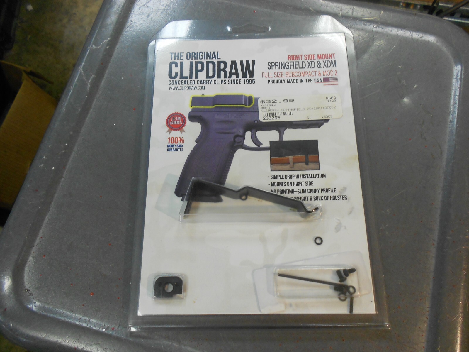 Clipdraw Belt Clip for Springfield XD XDM Mod2 for sale online eBay