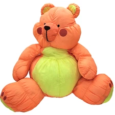 Stuffins Orange Yellow Bear Plush Lumpys Gang Nylon Stuffed Animal See Photos