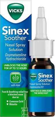 VICKS Nasenspray, Sinex Schnuller, abschwellendes Nasenspray für verstopfte Nase 15 ml