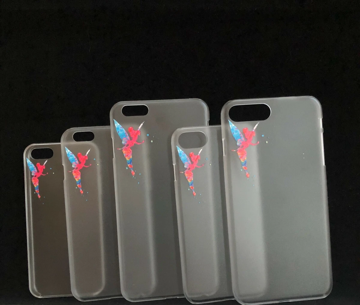 Plastic Hardback Clear Case Tinkerbell Silhouette For iPhone 5 to iPhone 8+  | eBay