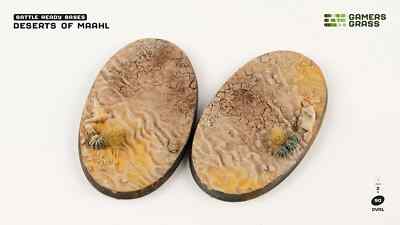 Deserts of Maahl (Oval 90mm (x2) Gamers Grass