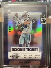 2021 Panini Contenders Optic Simi Fehoko Rookie Ticket Blue Prizm /99 RC Cowboys