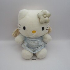 JK31 JUNK Hello Kitty Sanrio Blue NTT 1998 Angel Plush 7" Toy Doll Japan