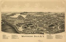 16" x 24" 1889 map of Wappingers Falls, NY