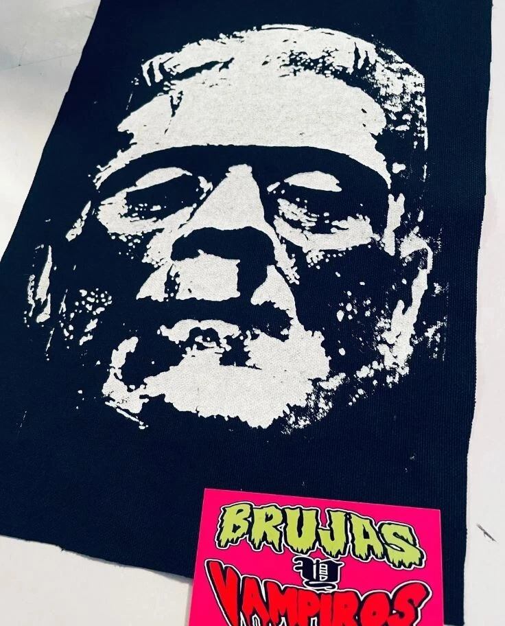 HORROR movie sew on back patches black fabric white ink , horror back patch - Image 2 of 4