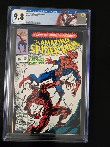 Amazing Spiderman #361 CGC 9.8 White Pages 1st Carnage