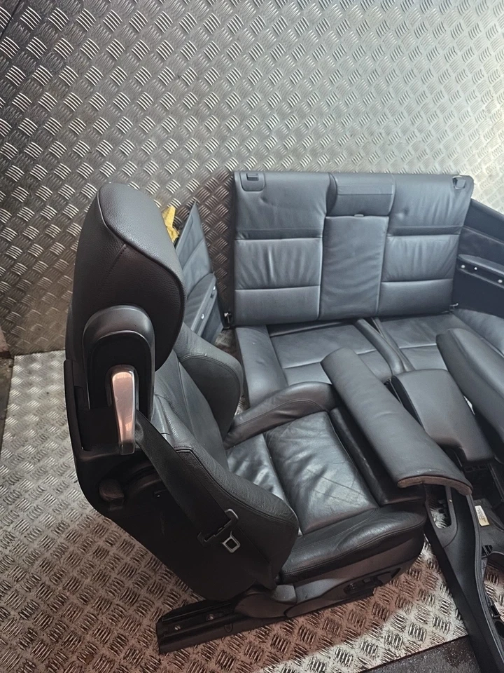 BMW 3 Series E93 Convertible Complete Leather Interior Seats & Door Cards Black - Image 4 of 4