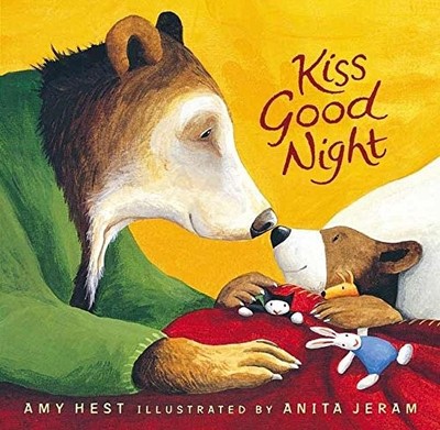 KISS GOOD NIGHT LAP-SIZE BOARD BOOK (SAM BOOKS) By Amy Hest & Anita Jeram *VG+*