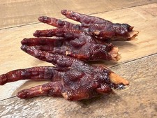 10 Homemade dehydrated Chicken Feet Dog Treats Smoked, Natural