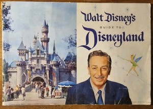 1958 Disney Disneyland Souvenir Guide Booklet with Park Map - Tinker Bell Theme