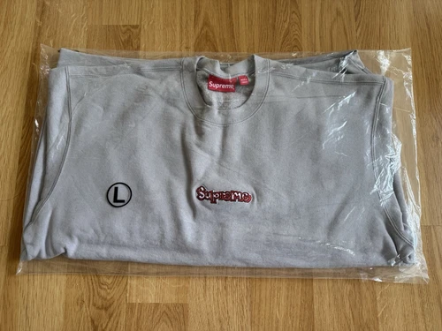 Logo Supreme SS21 Gonz col rond gris homme taille L pas logo boîte (BOGO) neuf
