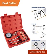 8 Pcs Petrol Engine Cylinder Compression Tester Kit Gauge Tool Automotive