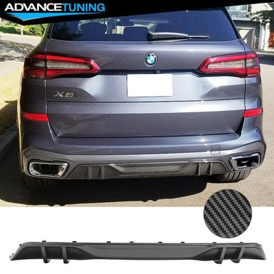 Fits 19-25 BMW G05 X5 M Sport MP Style Carbon Fiber Print Rear Bumper Diffuser
