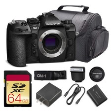 OM SYSTEM OM-1 Mark II Bundle w/ 64GB Card  Camera Bag