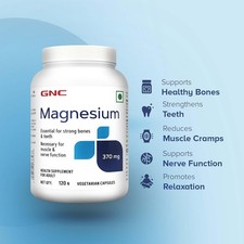 GNC Magnesium 370mg für Knochenkraft, Muskel- & Nervenfunktion 120...
